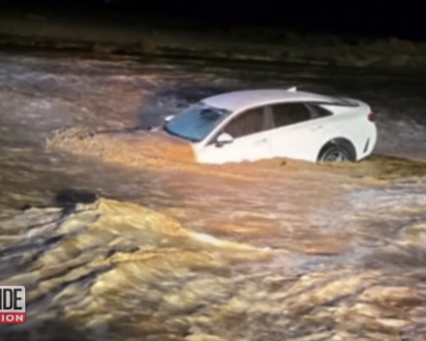 car in flood